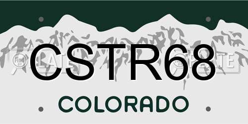CSTR68 Colorado License Plate