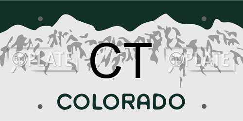 CT Colorado License Plate