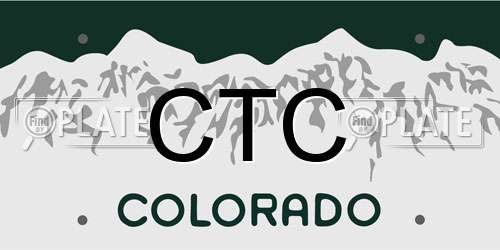 CTC Colorado License Plate