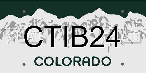 CTIB24 Colorado License Plate