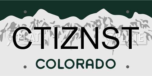 CTIZNST Colorado License Plate