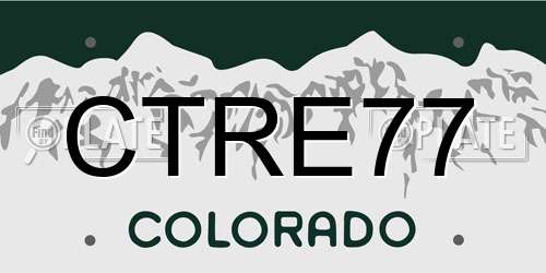CTRE77 Colorado License Plate