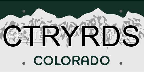 CTRYRDS Colorado License Plate