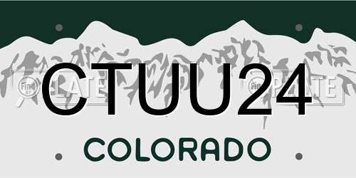 CTUU24 Colorado License Plate