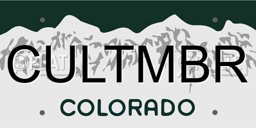 CULTMBR Colorado License Plate