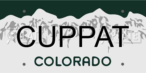CUPPAT Colorado License Plate