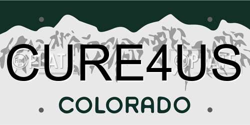 CURE4US Colorado License Plate