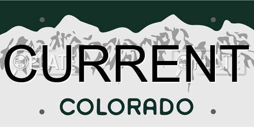 CURRENT Colorado License Plate