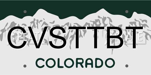 CVSTTBT Colorado License Plate