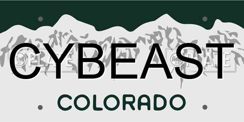 CYBEAST Colorado License Plate