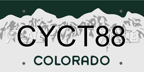 CYCT88 Colorado License Plate