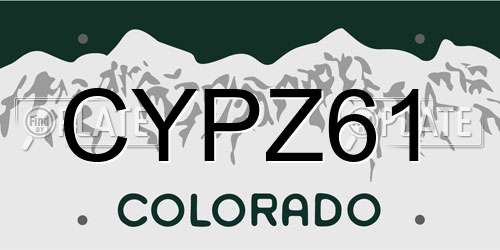 CYPZ61 Colorado License Plate