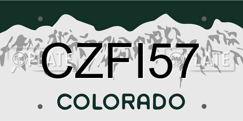 CZFI57 Colorado License Plate