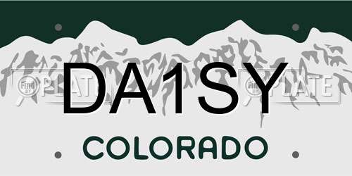 DA1SY Colorado License Plate