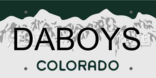 DABOYS Colorado License Plate