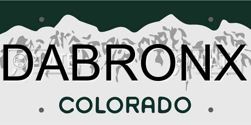 DABRONX Colorado License Plate