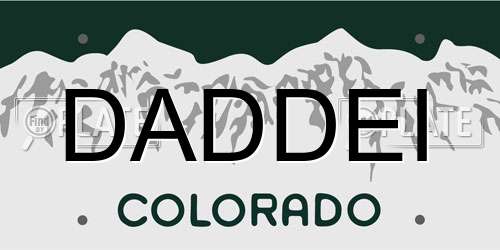 DADDEI Colorado License Plate
