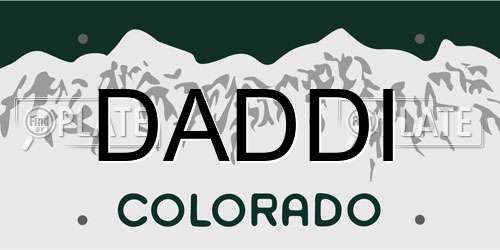 DADDI Colorado License Plate