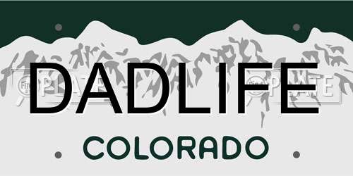 DADLIFE Colorado License Plate