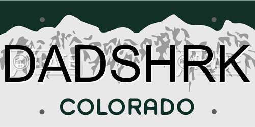 DADSHRK Colorado License Plate
