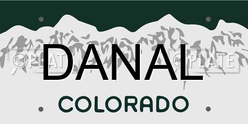 DANAL Colorado License Plate
