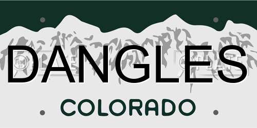 DANGLES Colorado License Plate