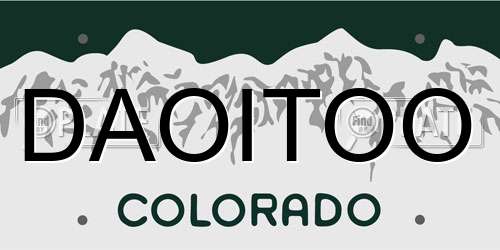 DAOITOO Colorado License Plate
