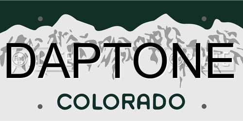 DAPTONE Colorado License Plate