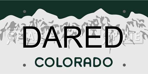 DARED Colorado License Plate