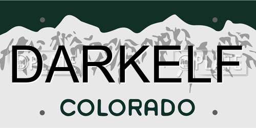 DARKELF Colorado License Plate