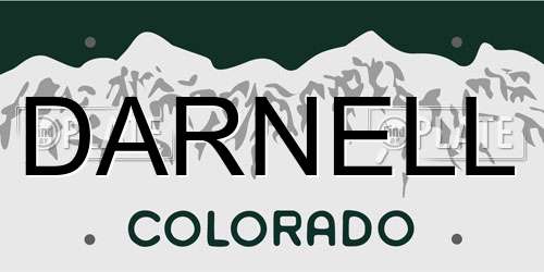 DARNELL Colorado License Plate