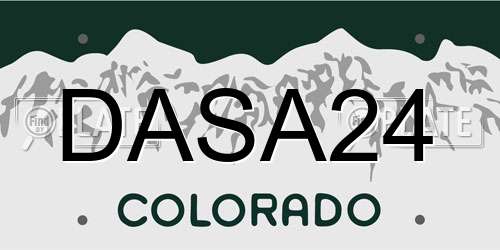 DASA24 Colorado License Plate