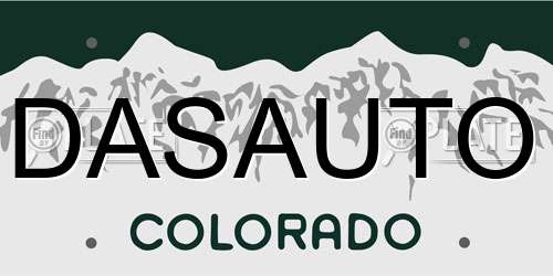 DASAUTO Colorado License Plate