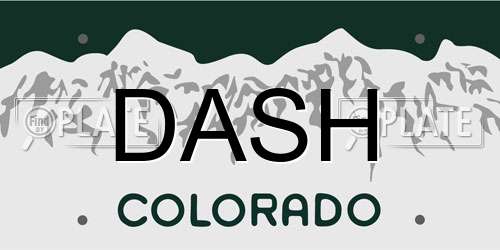 DASH Colorado License Plate