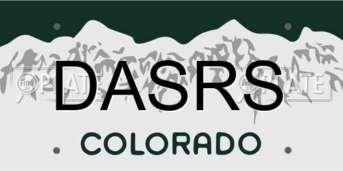 DASRS Colorado License Plate