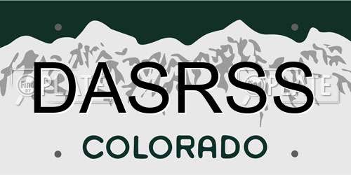 DASRSS Colorado License Plate