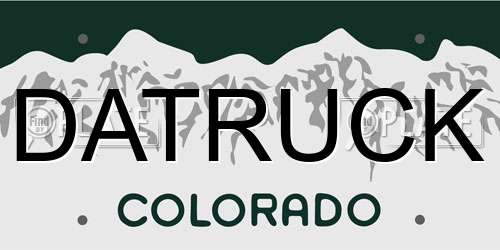 DATRUCK Colorado License Plate