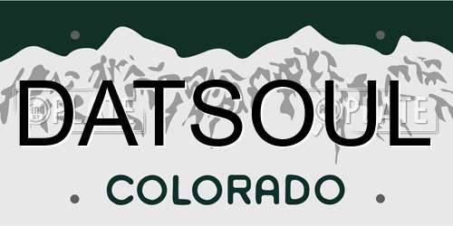 DATSOUL Colorado License Plate