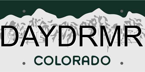 DAYDRMR Colorado License Plate