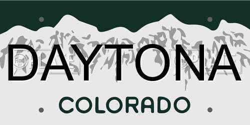 DAYTONA Colorado License Plate