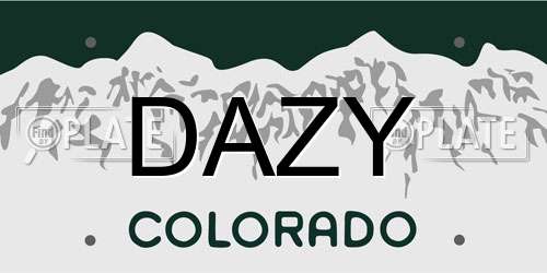DAZY Colorado License Plate