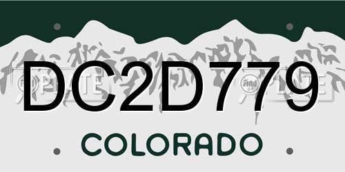 DC2D779 Colorado License Plate