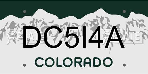 DC5I4A Colorado License Plate