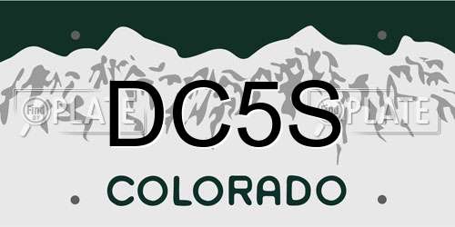 DC5S Colorado License Plate