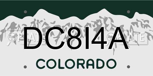 DC8I4A Colorado License Plate