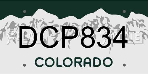 DCP834 Colorado License Plate