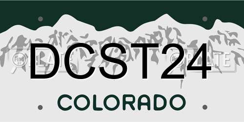 DCST24 Colorado License Plate