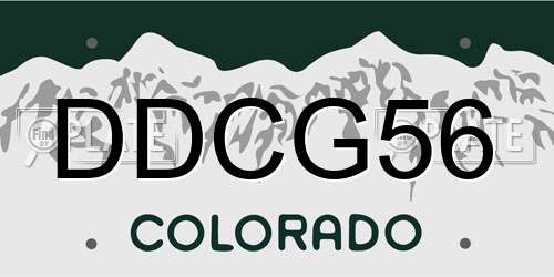 DDCG56 Colorado License Plate