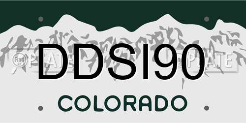 DDSI90 Colorado License Plate