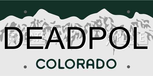 DEADPOL Colorado License Plate